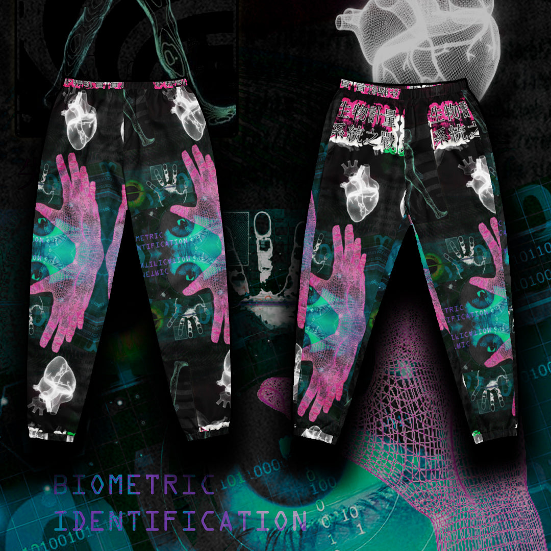 BIOMETRIC INDENTIFICATION UNISEX TRACK PANTS activewear by DISSOVERSE