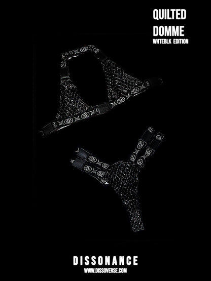 QUILTED DOMME: WHTEBLK EDITION (made to order) lingerie by DISSOVERSE — view 2