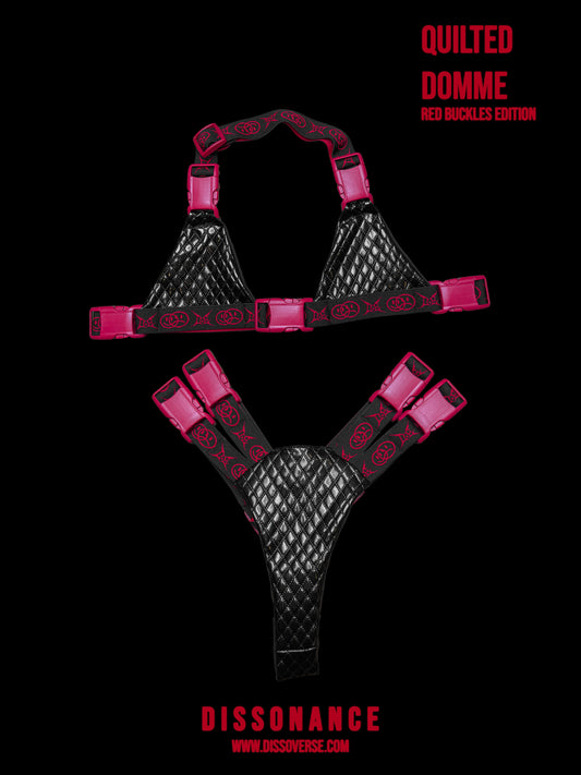 QUILTED DOMME: RED BUCKLE EDITION (made to order)